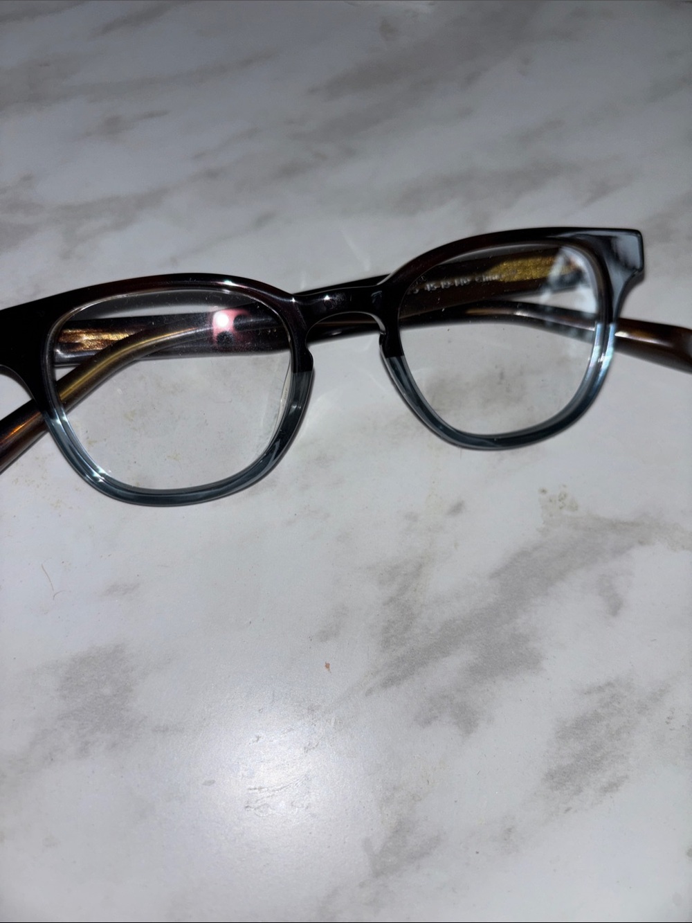 Warby Parker Blue Gray Tortoiseshell Eyeglasses
